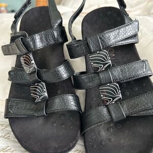 Vionic Black Sandals with Strappy Design